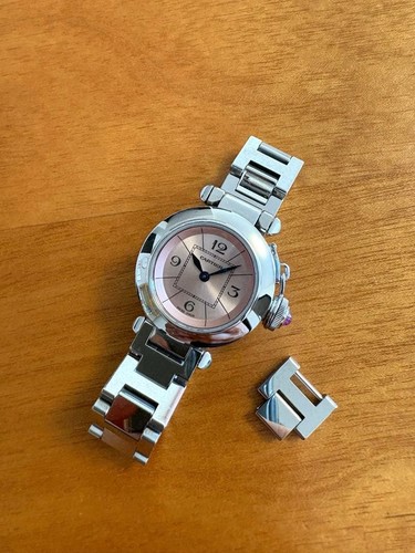 Cartier Pasha 28Mm Pink Quartz 2678