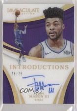 2017-18 Panini Immaculate Introductions 75/75 Frank Mason III #II-FM3 Auto 2ct