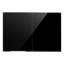 Uimoso Glass Dry Erase Board Set, 2 Pieces,47.2 x 35.4 in,Black Magnetic Surface