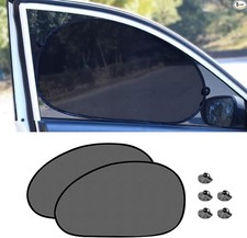 2PCS Car Window Shade, 25" 15" Side Window Sun Shade Blocker with Suction Cups,