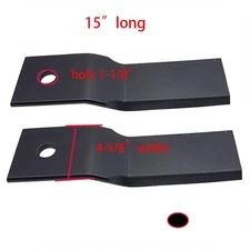 2x Heavy Duty Blades for Wolverine Model Skidsteer Brush Hog Cutter Blade