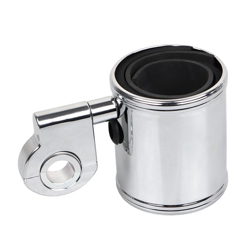 US Motorcycle Chrome Aluminum Drink Cup Holder For Harley Universal 1" Handlebar - Afbeelding 1 van 12