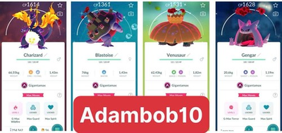 #ad Pokémon Go Shiny Charizard Gengar Blastoise Venusaur Gigantamax Trade Go $2.90