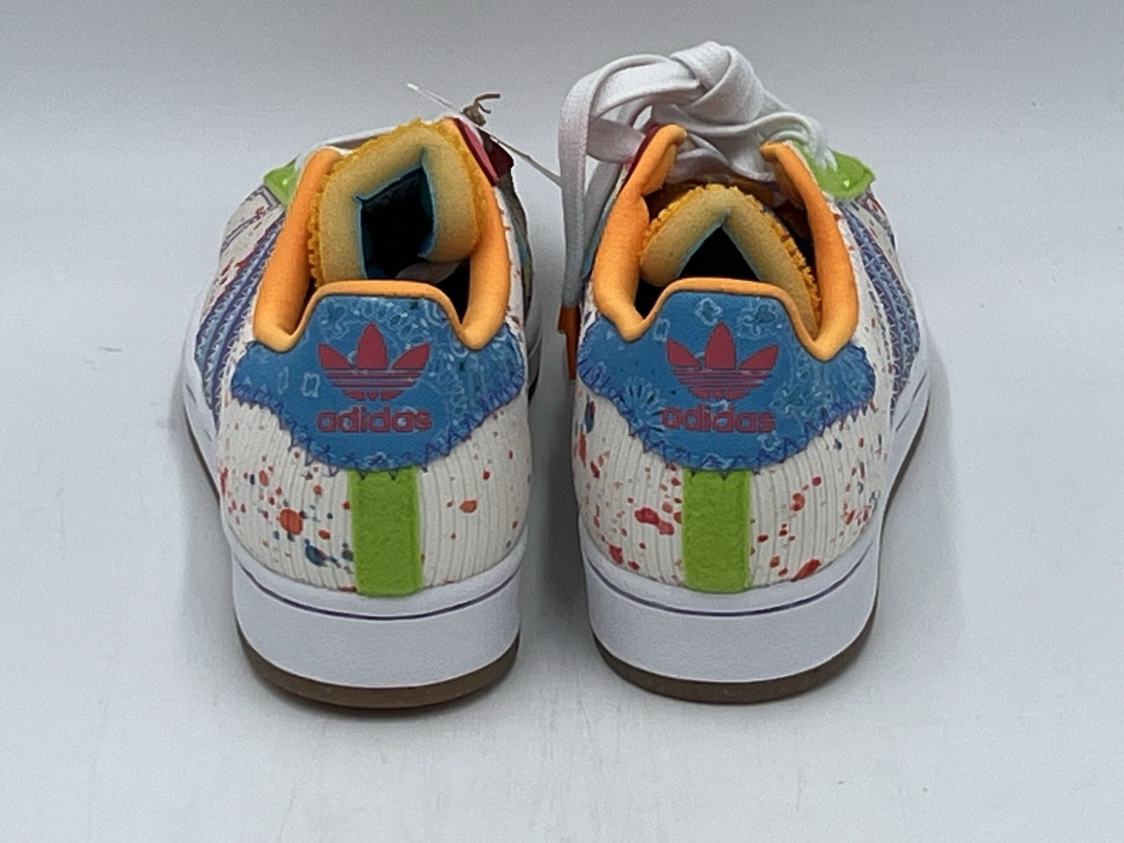 Adidas Superstar W G20 CM Shoes Sneakers Casual White-Orange-Blue-Brown Size 6 thumbnail 4