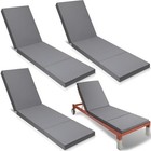 New Listing Chaise Lounge Cushion Waterproof Outdoor Lounge Chair Cushions 21 4 Dark Gray