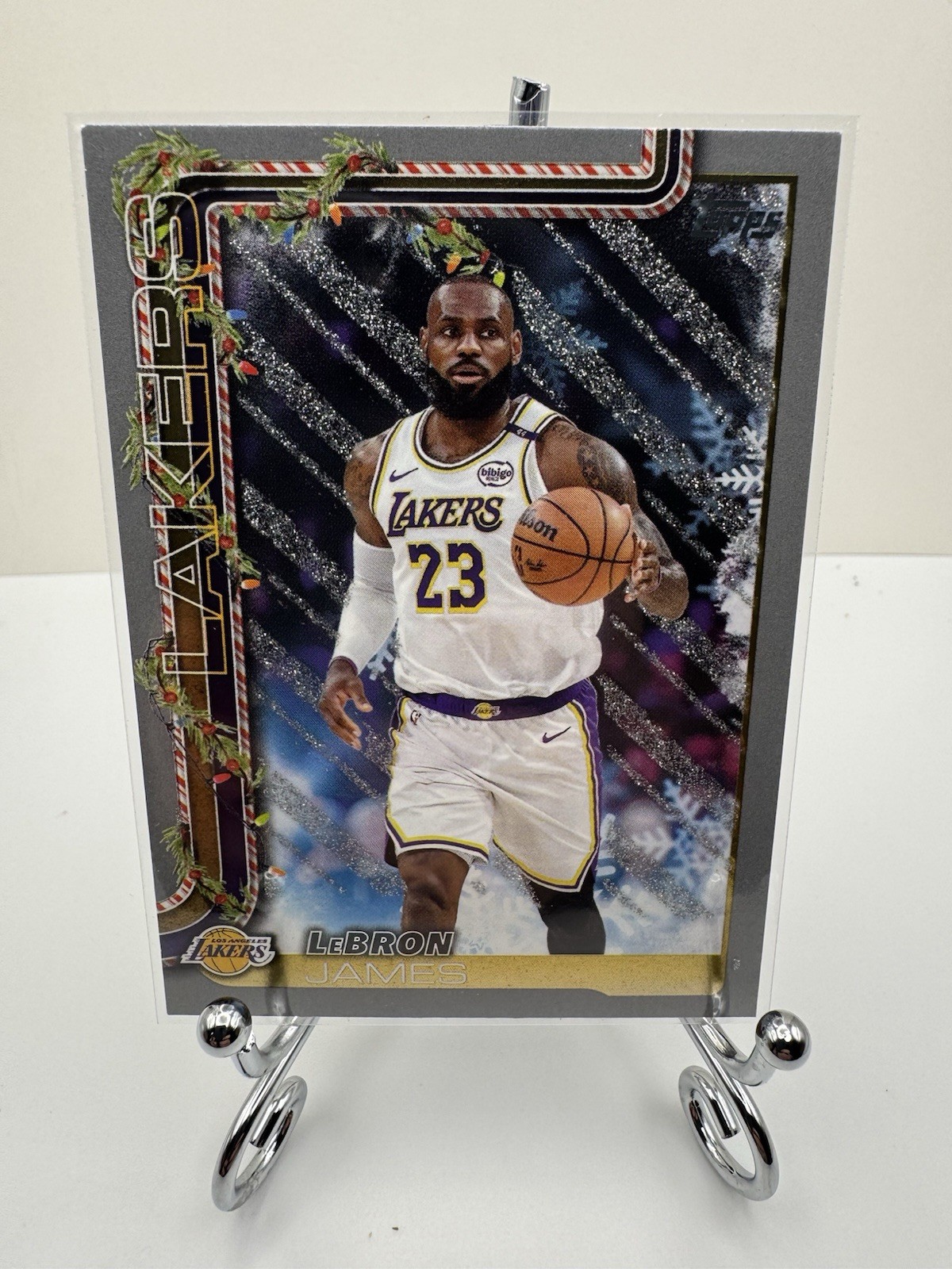 2025-26 Topps Holiday - LeBron James #H119 Holiday Silver Glitter