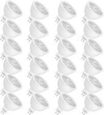 24 Pack MR16 LED Bulbs 5W 2700K Warm White 12V Landscape Spotlight Bulbs