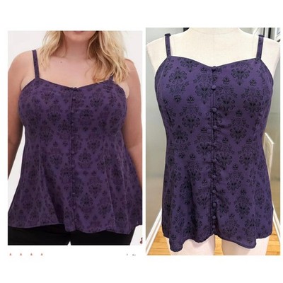 Torrid 2 (2X 18/20) Disney Haunted Mansion Fit N Flare Georgette Cami Tank Top