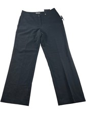 Nine West Dress Pants Womens Size 10 Black Pockets New Stretch Wide Leg