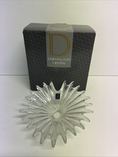 Dartington Glass 1980s Palm Leaf Dish  By Anita Harris Vintage Boxed