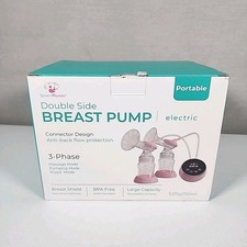 SmartMommy Double Electric Breast Pump Portable Rechargeable 3-Phase BPA Free...