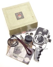 Paillard bolex b8 film cine camera Yvar 1:2.5 f 12.5mm ar lens accessories box