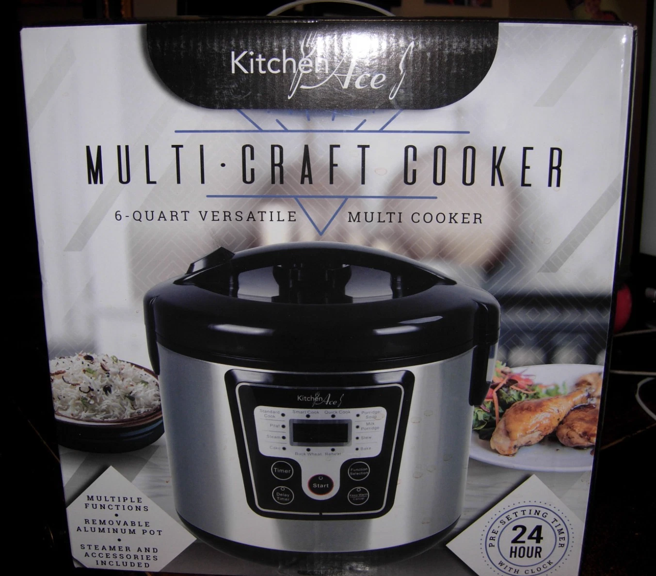 KITCHEN ACE MULTI-CRAFT COOKER 6-QUART COOKER Multi-Functions NEW