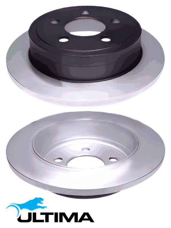 ULTIMA REAR SOLID DISC BRAKE ROTOR SET FOR JEEP CHEROKEE KJ ENR 2.8L I4 OD 285MM