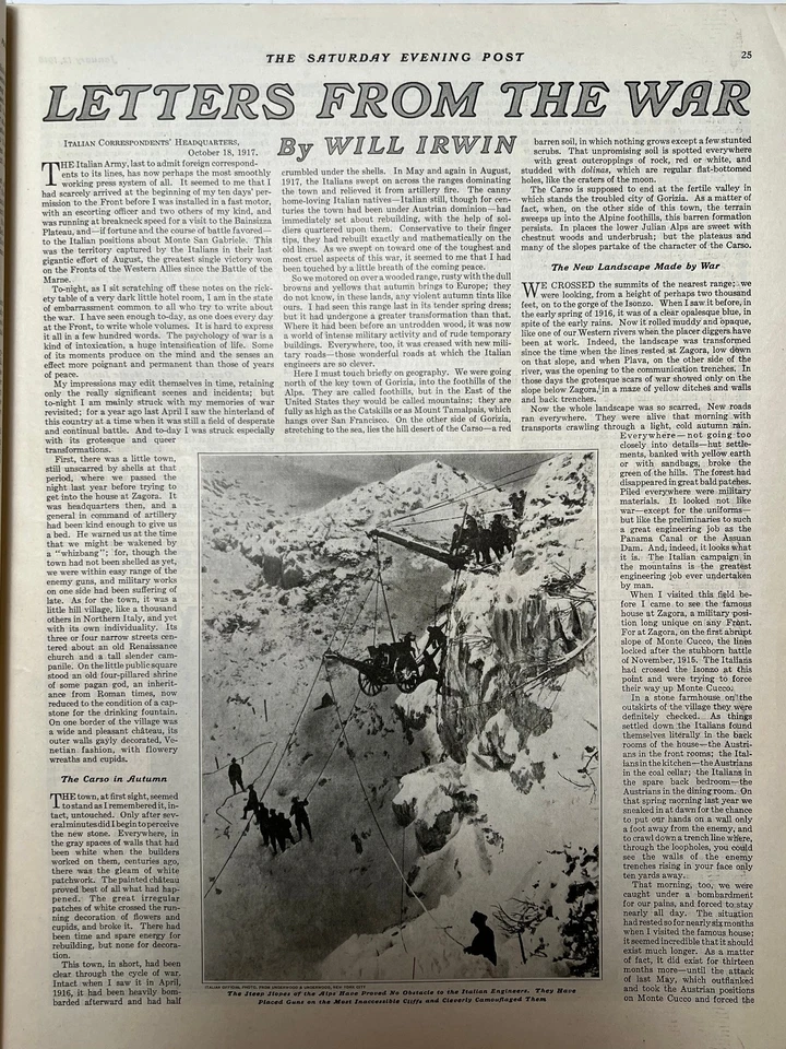 SATURDAY EVENING POST - Jan 1918 - RUSSIAN ARMY REVOLT / Art Deco  Automobile Ad - Image 3 of 4