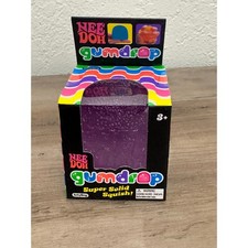 Schylling NeeDoh Gumdrop Squishy Fidget Toy Purple 2.5" New Sealed