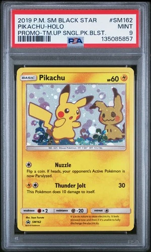 2019 POKEMON SM BLACK STAR PROMO TEAM UP SINGLE PACK BLISTERS PIKACHU-HOLO PSA 9