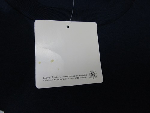Vintage Tweety Bird Shirt Mens XL Navy Blue Looney Tunes Cartoon 90s Tee NOS - Picture 5 of 12