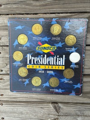 VINTAGE SUNOCO PRESIDENTIAL COIN SERIES 1950-2000 - Incomplete