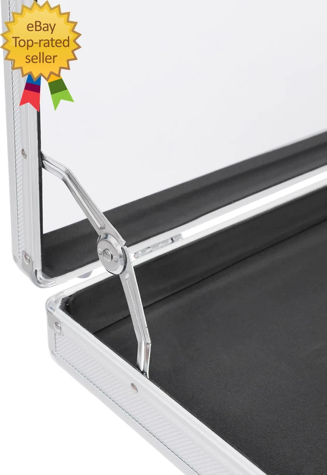 Aluminum Glass Display Case for Cards, XL Large Table Top Display Case with Lock - Image 2 of 4