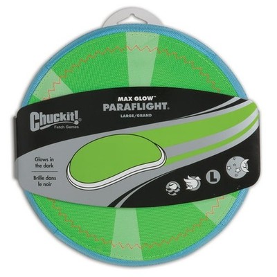 Chuckit Max Glow Paraflight Large Glows In The Dark 9.5''