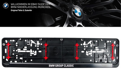 Kennzeichenunterlage/Kennzeichenhalter - BMW ''BMW GROUP CLASSIC'' 1 Stk.