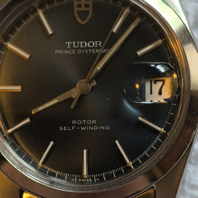 VINTAGE TUDOR Prince Oysterdate Automatic Blue Dial Date Stainless Steel Band
