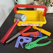 Shelcore Vintage Little Fix-It Tool Box With Accessories Tools Toy 1987
