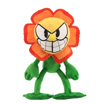 25cm Cuphead Cagney Carnation Plush Toy Soft Cartoon Flower Doll Gift