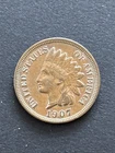 1907 Indian Head Cent BN Liberty Visible