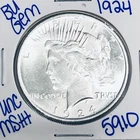 1924 BU UNCIRCULATED SILVER PEACE DOLLAR AUTHENTIC U.S. MINT FREE SHIPPING 5910