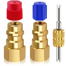 R12 to R134a Adapter, High Low Pressure R12 to R134a Conversion Kit, Brass ...