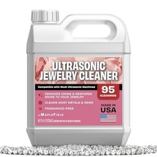 Ultrasonic Jewelry Cleaner Solution - 16 Fl Oz Concentrated Formula, Safe for...