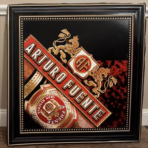 Arturo Fuentes Cigar Large Metal Advertising Sign Advertisement Smoke Shop Bar