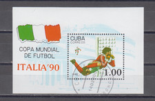 1CUBA :  1990 -   SOUVENIR SHEET - SCOTT #  3197  SOCCER