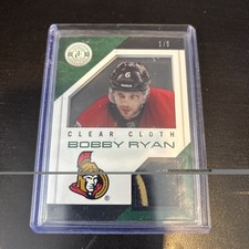 2013-14 totally certified clear cloth green patch /5 bobby ryan 