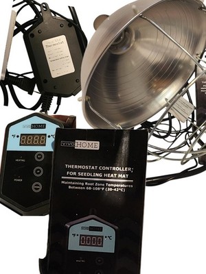 Hedgehog Starter Kit bundle, Heat Lamp, Bulb, thermostat controller