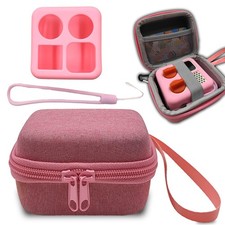 Hard Carrying Case and Silicone Skin Cover for YOTO Mini Screen-Free Pink