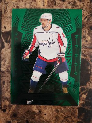 2021-22 UD Artifacts Aurum #A-18 GREEN #/25 ALEXANDER OVECHKIN Captitals 4/25 