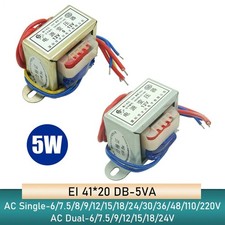 Power Transformer 5W DB-5VA 220V/380V to 6/7.5/8/9/12-220V Output AC Single/Dual