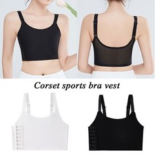 Women Chest Breast Binder for Transgender Lesbian Sports Bra Vest Corset Crop US