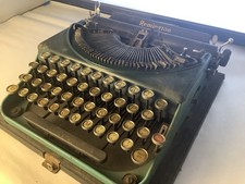 Remington Model 2 Portable Typewriter + Case, Needs Repair, Green & Seafoam 1928 thumbnail