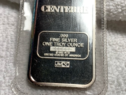 1982 Johnson Matthey JM Centerre MTB Statue Liberty RARE 1OZ 999 Silver Bar USA - Picture 5 of 9