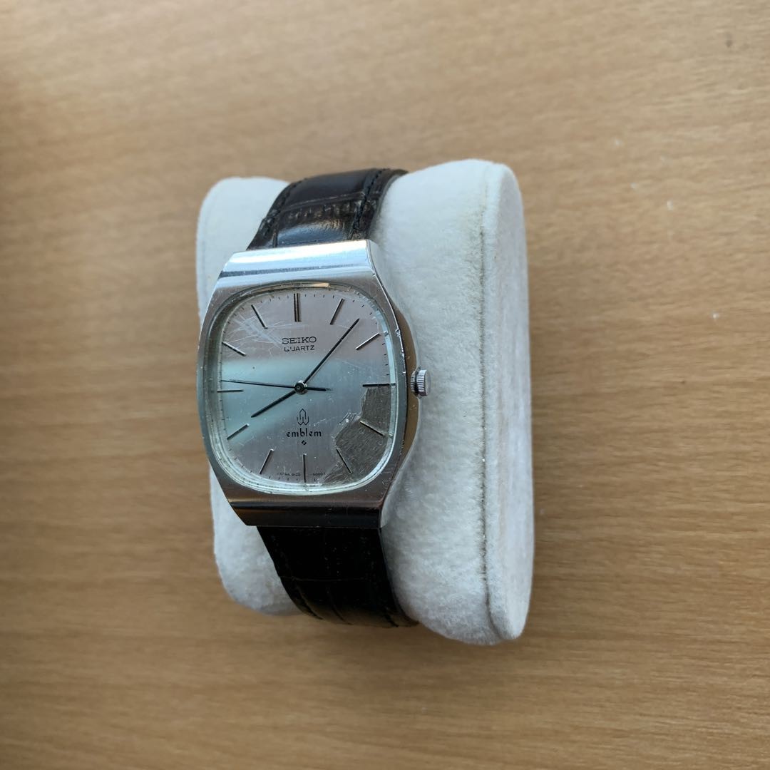 Seiko Emblem 4120-5000 Analog Quartz Men Square Vintage 382929925