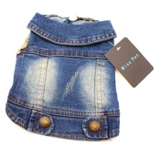 MISSPET Soft Blue Jeans Denim Cute Pet Dog Puppy Coat Jacket Clothes XL,