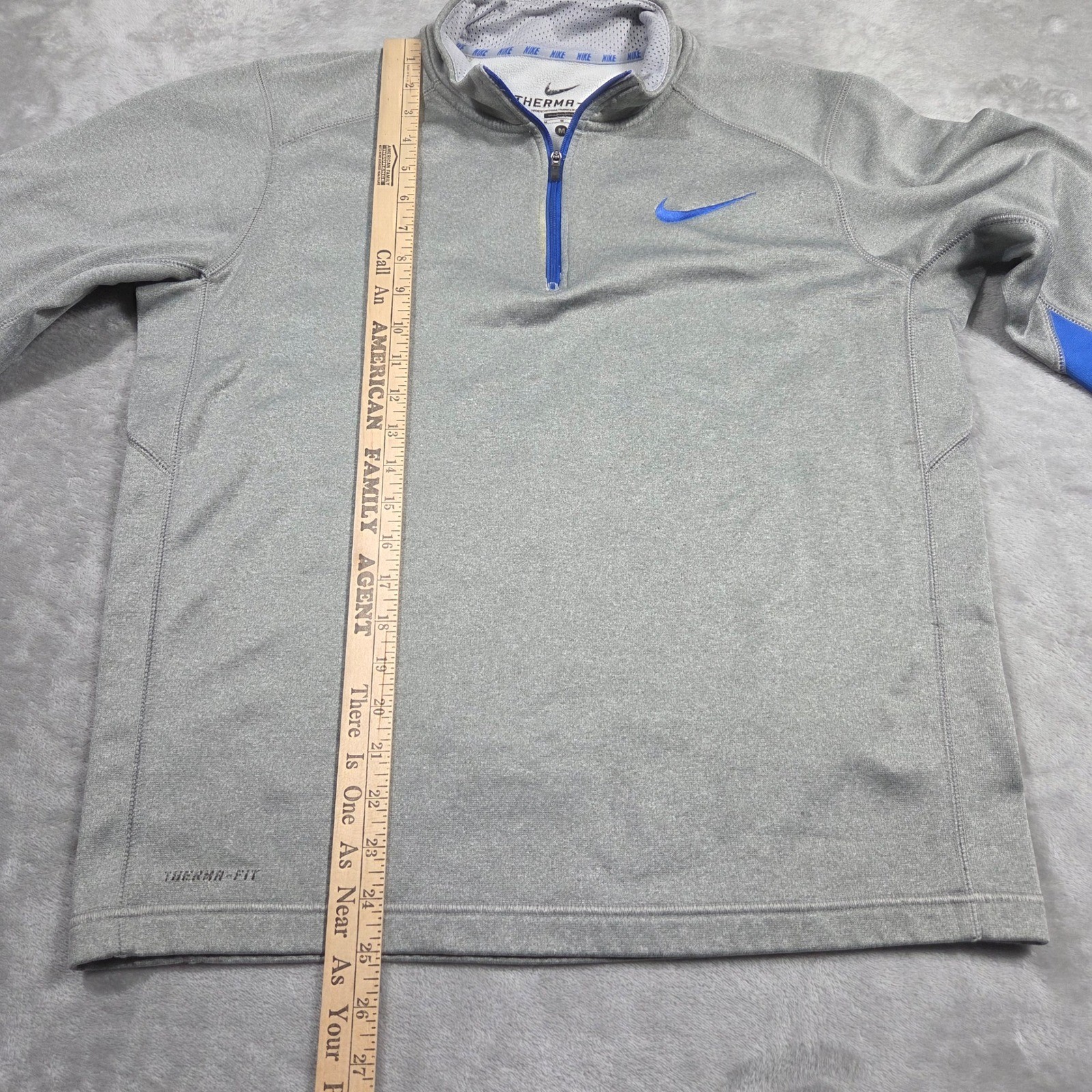 Nike Therma-FIT Mens Medium Quarter Zip Fleece Pullover Sweatshirt Athleisure thumbnail 4