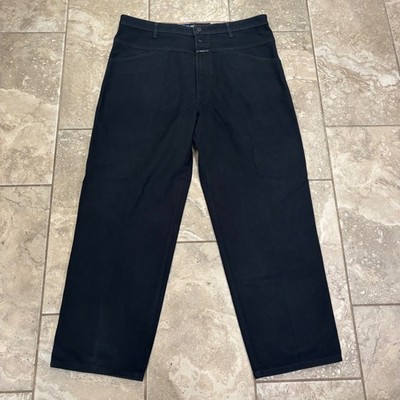 Marithe Francois Girbaud Brand X Authentic Fit Mens Black Wide Leg Pants 42x33