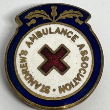 St. Andrew's Ambulance Association First Aid Scotland Vintage Emaille Pin Anstecker