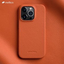 Melkco Real Genuine Leather Back Case Cover For iPhone 17e Air 16Pro 15 14 13 12
