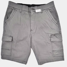 DENALI Men's Stretch Cargo Shorts (SIZE 32) Flex Waist GRAPHITE GREY New $44 Tag